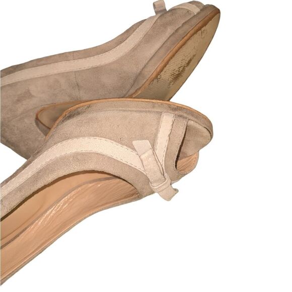Benvenuti Calzatyre‎ Italiane gray suede peep toe heels size 37 - Picture 3 of 12